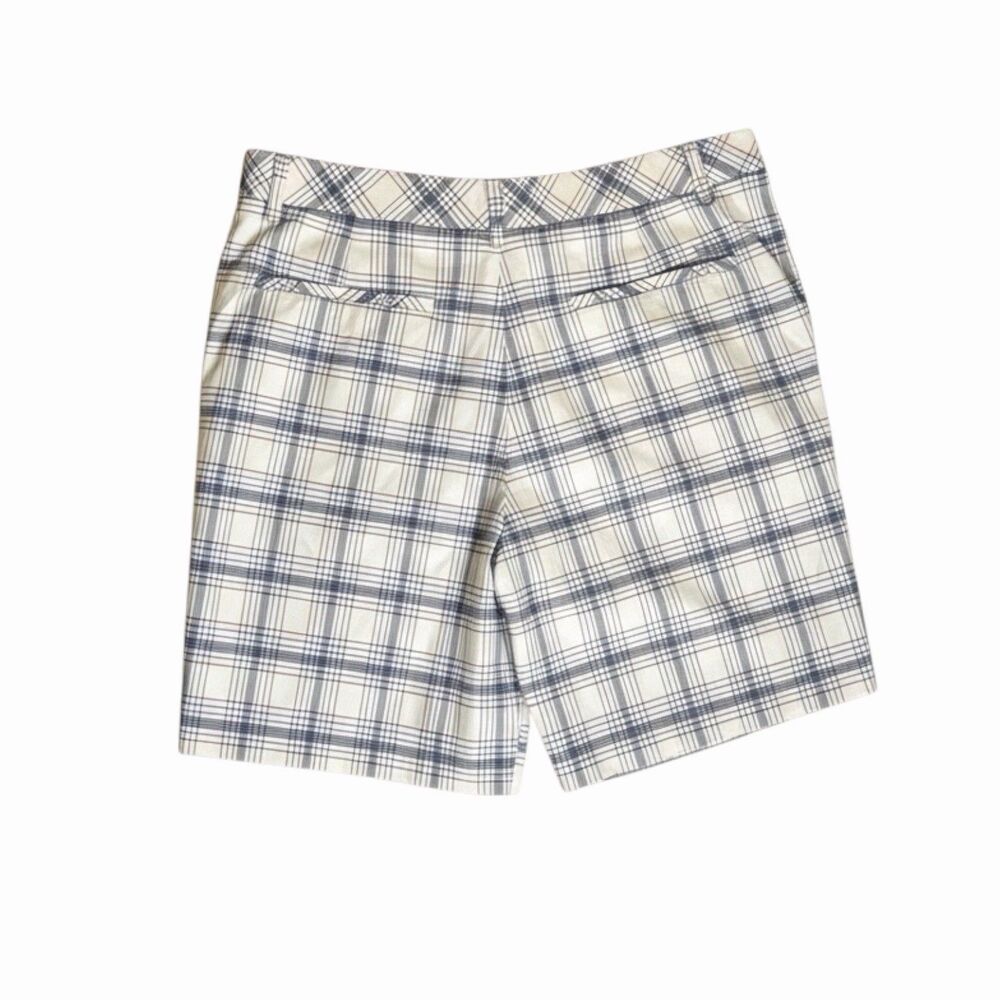 Izod Golf Mens Shorts Plaid White Red Blue 36 bv - Picture 3 of 6
